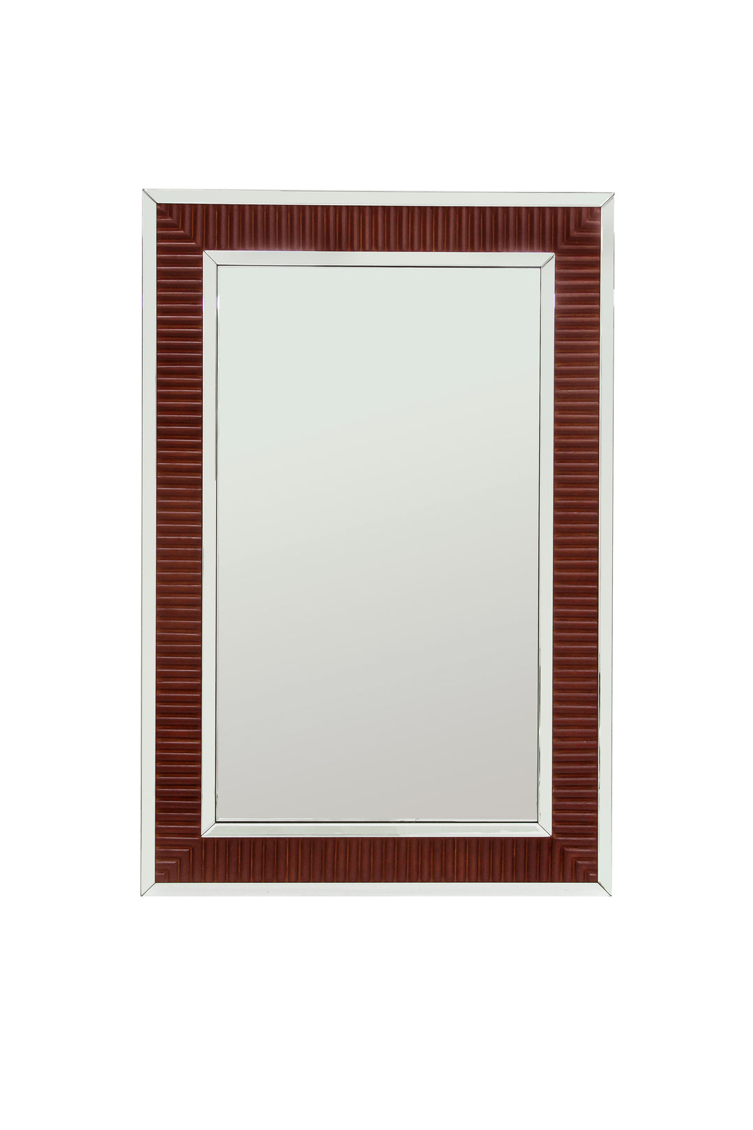 PESARO Solid Wood Wood Rectangular Accent Wall Mirror