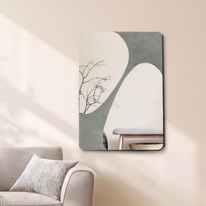 ARIEL Concrete Look Rectangular Decorative Wall Mirror