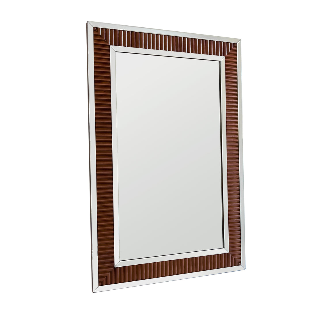 PESARO Solid Wood Wood Rectangular Accent Wall Mirror