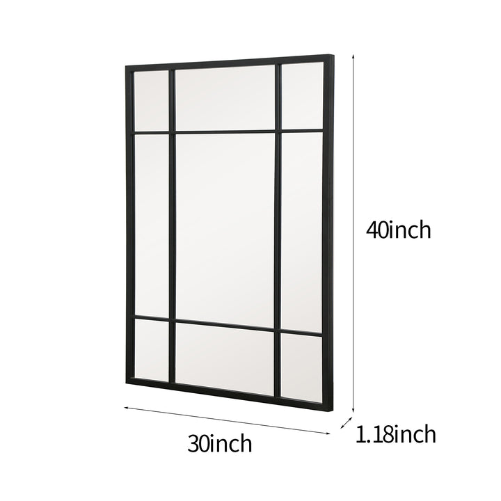 MONZA Rectangle Metal Wall mirror, Window Pane Mirror