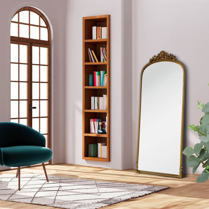 UMBRA Large Arched Decorative Wooden Floor Mirror